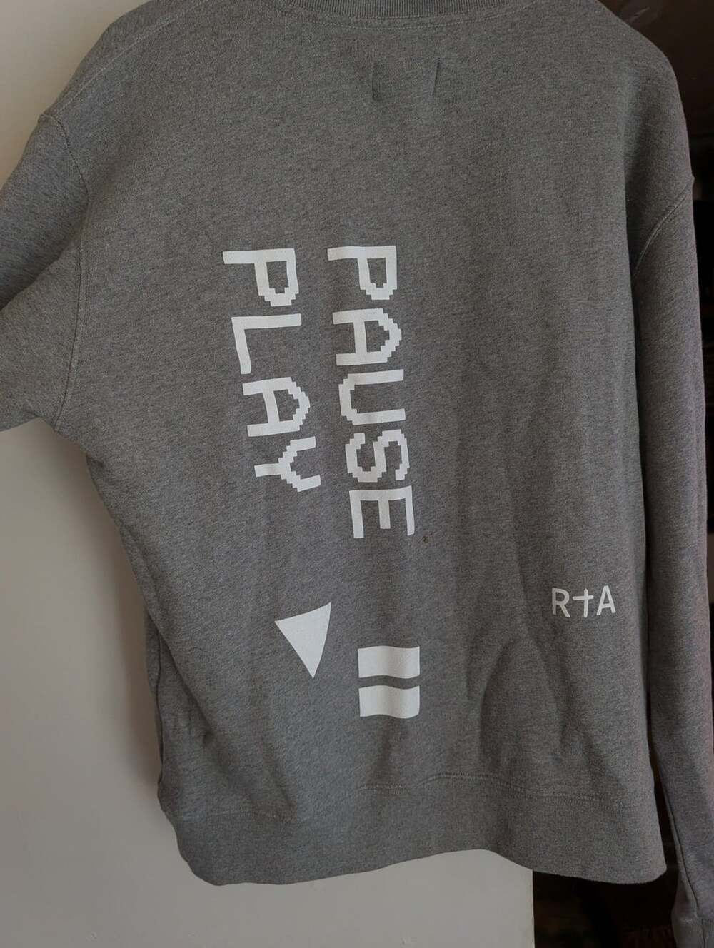 RtA Pause Play Graphic Cotton Sweatshirt
